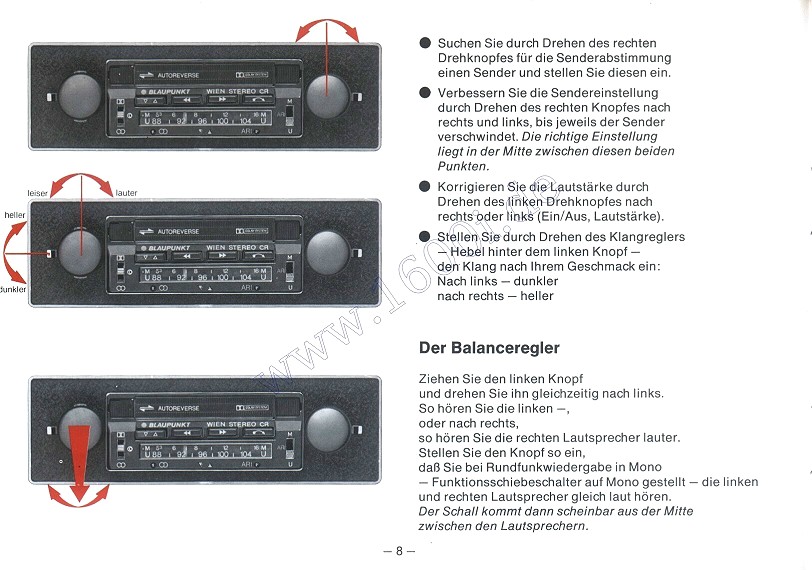 Blaupunkt Radio Bedienungsanleitung