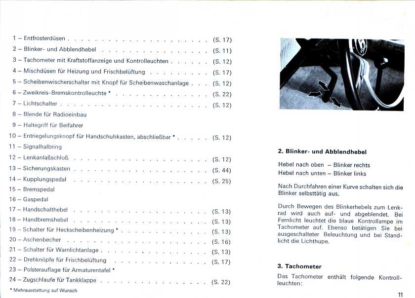Bedienungsanleitung VW Käfer 1968